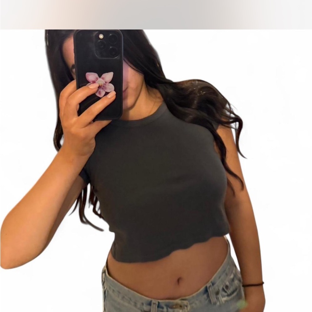Gray baby tee